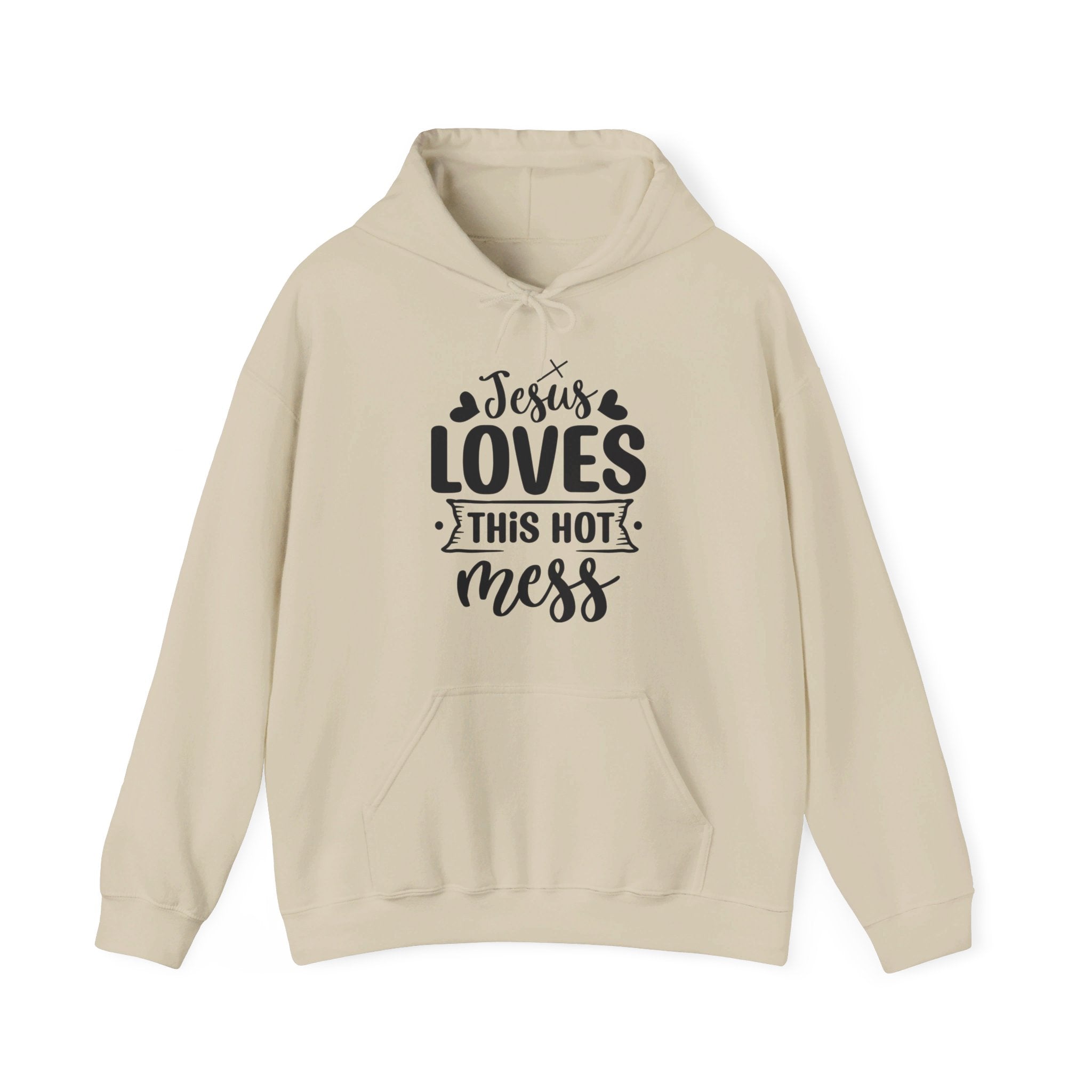 Jesus Loves This Hot Mess Hooded Sweatshirt