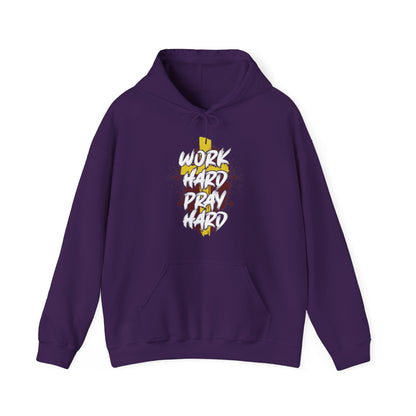 Work Hard Pray Hard Hooded Sweatshirt