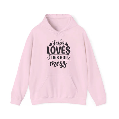 Jesus Loves This Hot Mess Hooded Sweatshirt