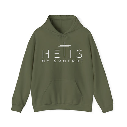 HE IS My Comfort Hooded Sweatshirt