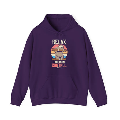 Relax God Is In Control Hooded Sweatshirt