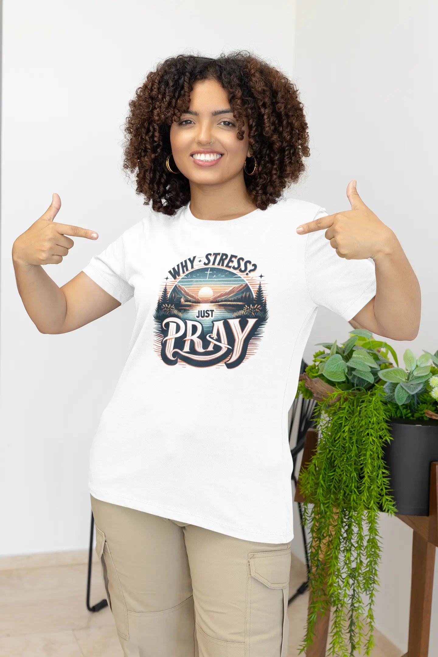 Why Stress? Just Pray! Tee: Faith Over Worry | Grace Based